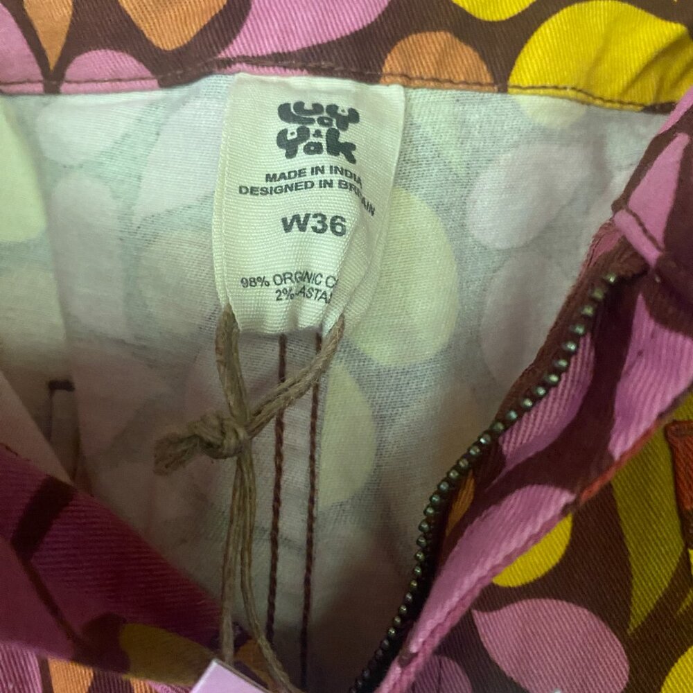 NWT Lucy & Yak Ziggy Flared Jeans W36/UK 18 Organic Twill Trousers - Picture 6 of 10